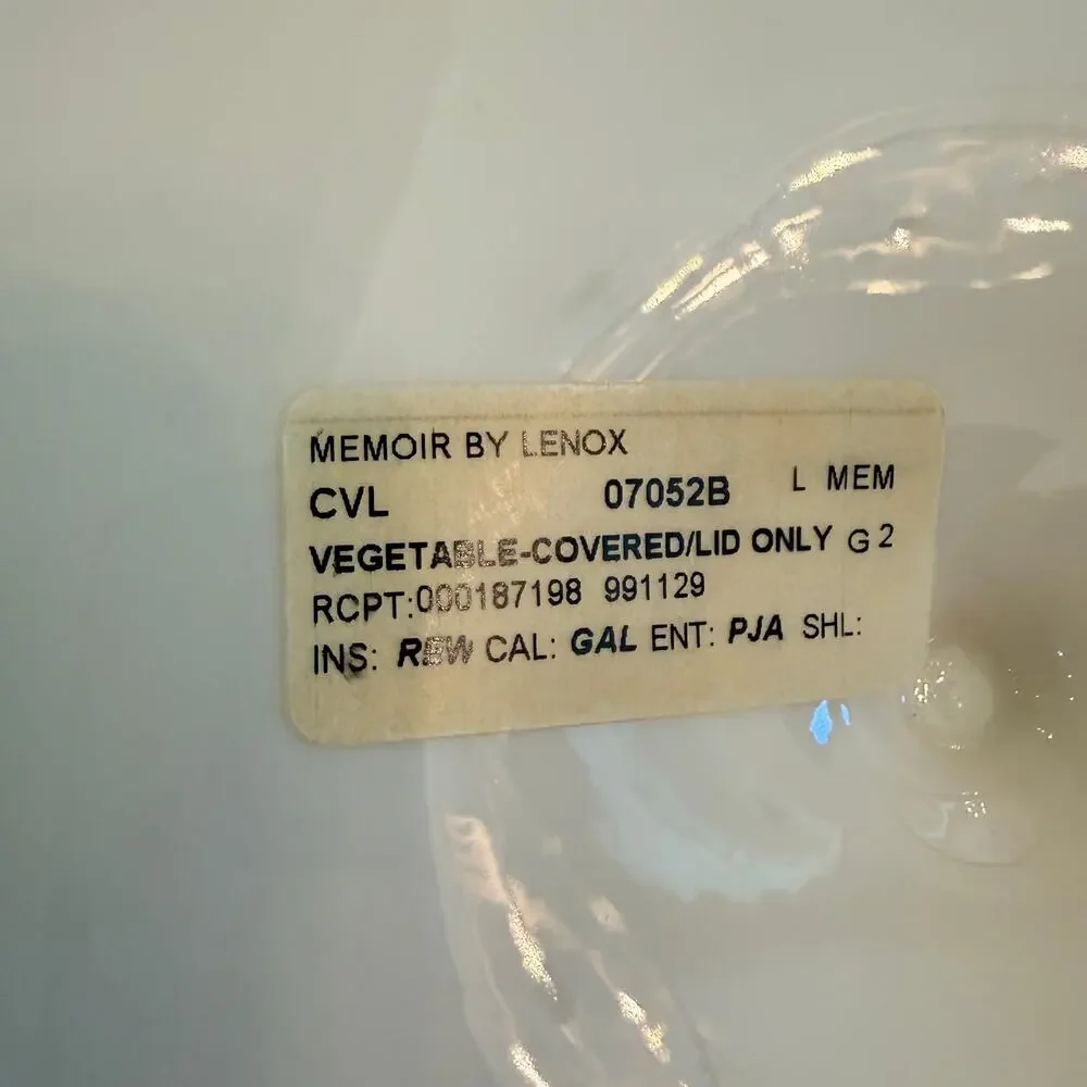 Vintage Lenox Memoir Round Covered Vegetable Bowl 1970 Fine China Mint Condition
